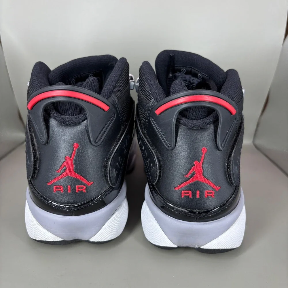 Jordan 6 Rings Space Jam Black White Red FZ4178-010 Mens 8.5 Basketball Shoes